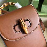 Gucci Bamboo Mini Handbag In Brown Size 14 x 16 x 4 cm - 2