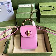 Gucci Bamboo Mini Handbag In Pink Size 14 x 16 x 4 cm - 1