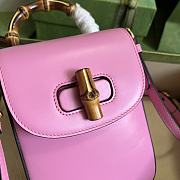 Gucci Bamboo Mini Handbag In Pink Size 14 x 16 x 4 cm - 4