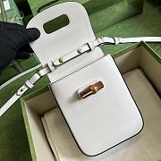 Gucci Bamboo Mini Handbag In White Size 14 x 16 x 4 cm - 5