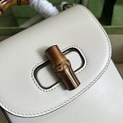Gucci Bamboo Mini Handbag In White Size 14 x 16 x 4 cm - 2