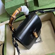 Gucci Bamboo Mini Handbag In Black Size 14 x 16 x 4 cm - 5