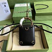 Gucci Bamboo Mini Handbag In Black Size 14 x 16 x 4 cm - 4