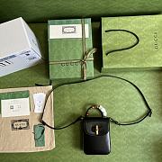 Gucci Bamboo Mini Handbag In Black Size 14 x 16 x 4 cm - 3