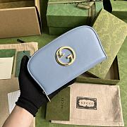 Gucci Blondie Zip Around Wallet Blue Size 21 x 11 cm - 1