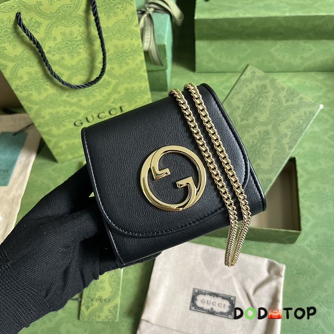 Gucci Natural Blondie Medium Chain Wallet Black Size 12.5 x 11 x 2.5 cm - 1