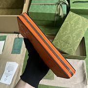 Gucci Leather Jumbo GG Card Case Orange Size 19 x 10.5 x 2.5 cm - 4