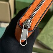 Gucci Leather Jumbo GG Card Case Orange Size 19 x 10.5 x 2.5 cm - 3