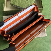 Gucci Leather Jumbo GG Card Case Orange Size 19 x 10.5 x 2.5 cm - 2