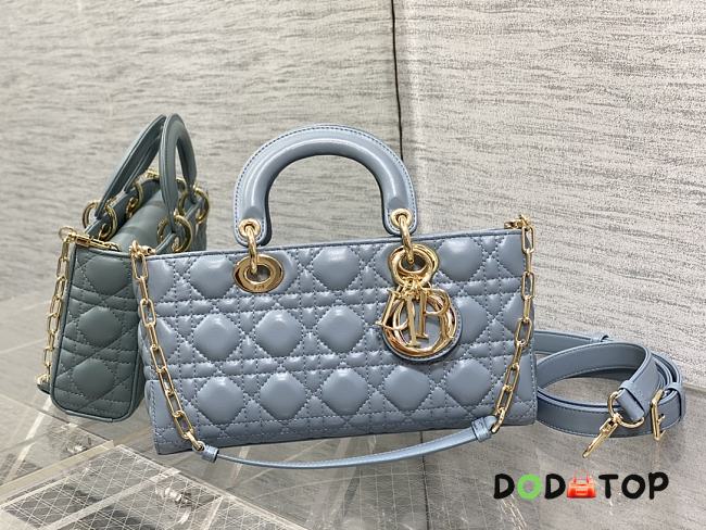 Dior Medium Lady D-Joy Bag Blue 26 x 6 x 14 cm - 1