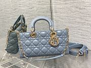 Dior Medium Lady D-Joy Bag Blue 26 x 6 x 14 cm - 1