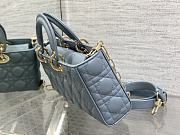 Dior Medium Lady D-Joy Bag Blue 26 x 6 x 14 cm - 6