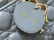 Dior Medium Lady D-Joy Bag Blue 26 x 6 x 14 cm - 3