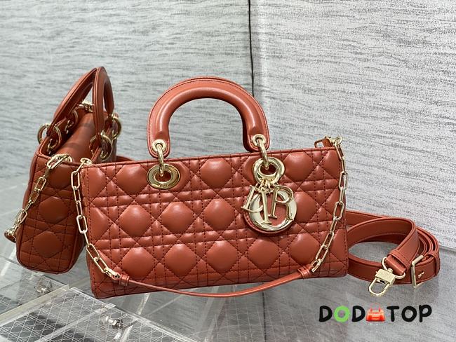 Dior Medium Lady D-Joy Bag Orange 26 x 6 x 14 cm - 1