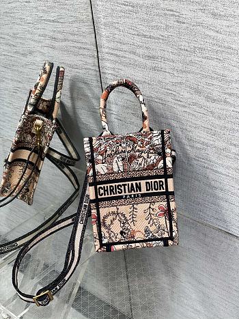 Dior Mini Book Tote Phone Bag Powder Size 13.5 x 5 x 18 cm