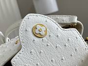 Louis Vuitton LV Capucines Ostrich Pattern Handbag White Size 21 x 14 x 8 cm - 2
