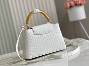 Louis Vuitton LV Capucines Ostrich Pattern Handbag White Size 27 x 18 x 9 cm - 6