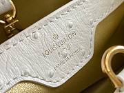 Louis Vuitton LV Capucines Ostrich Pattern Handbag White Size 27 x 18 x 9 cm - 4