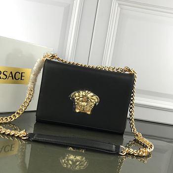 Versace Laminated Palazzo Evening Bag Black Size 25 x 18 x 6.5 cm