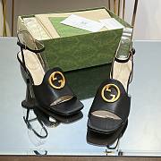 Gucci Blondie Leather Sandals Black - 4