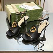 Gucci Blondie Leather Sandals Black - 3