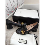 Gucci Marmont Leather Heels Black - 4