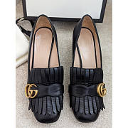 Gucci Marmont Leather Heels Black - 2