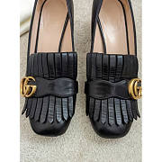 Gucci Marmont Leather Heels Black - 3