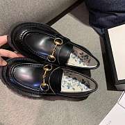 Gucci GG Leather Lug Sole Horsebit Loafer - 2