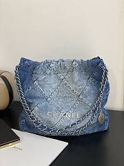 Chanel Small Denim Trash Bag Size 35 x 37 x 7 cm - 1