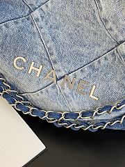 Chanel Small Denim Trash Bag Size 35 x 37 x 7 cm - 2