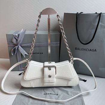 Balenciaga Lindsay Small Shoulder Bag White Size 29 x 13 x 4.8 cm
