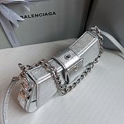 Balenciaga Lindsay Small Shoulder Bag Silver Size 29 x 13 x 4.8 cm - 4