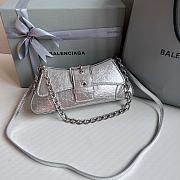 Balenciaga Lindsay Small Shoulder Bag Silver Size 29 x 13 x 4.8 cm - 2