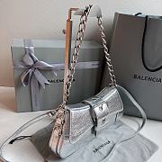 Balenciaga Lindsay Small Shoulder Bag Silver Size 29 x 13 x 4.8 cm - 3