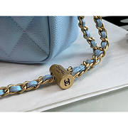Chanel Caviar Calfskin Pearl Crush Gold Ball Mini Flap Bag Size 13 x 19 x 6 cm - 6