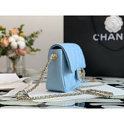 Chanel Caviar Calfskin Pearl Crush Gold Ball Mini Flap Bag Size 13 x 19 x 6 cm - 4