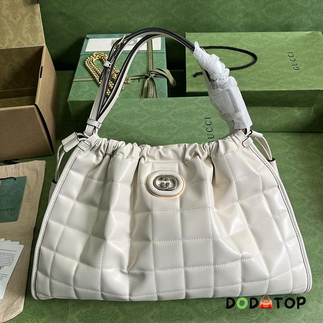 Gucci Deco Medium Tote Bag White Size 43 x 28 x 8 cm - 1