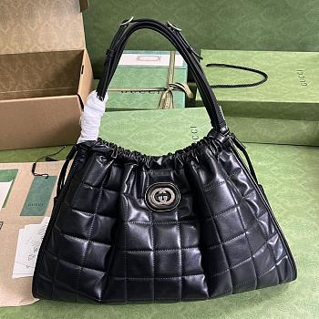 Gucci Deco Medium Tote Bag Black Size 43 x 28 x 8 cm