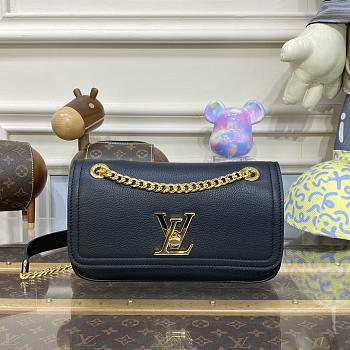 Louis Vuitton LV LockMe Chain Bag East West M22303 Black Size 23.5 x 14 x 6 cm