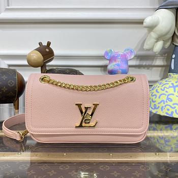 Louis Vuitton LV LockMe Chain Bag East West M22303 Pink Size 23.5 x 14 x 6 cm