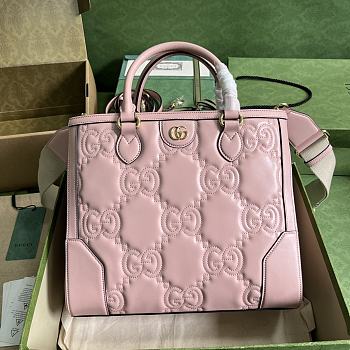 Gucci GG Matelasse Tote Bag Pink Size 31 x 27.5 x 14 cm