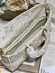 Dior Lady D-Joy Bag Medium Golden Magpie Embroidered Size 26 x 13.5 x 5 cm - 4
