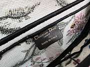 Dior Saddle Bag White Multicolor Petites Fleurs Embroidery Size 25.5 x 20 x 6.5 cm - 3
