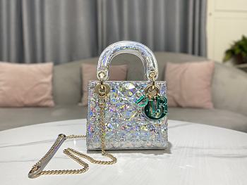 Dior Lady Diamond Motif Mini Bag Size 17 cm