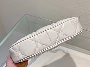 Dior CD Lounge Bag White Supple Macrocannage Lambskin Size 26 x 15 x 5.5 cm - 5