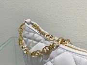 Dior CD Lounge Bag White Supple Macrocannage Lambskin Size 26 x 15 x 5.5 cm - 4