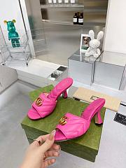 Gucci GG Slides Pink Heel 7.5 cm - 3
