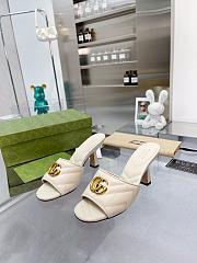 Gucci GG Slides White Heel 7.5 cm - 4