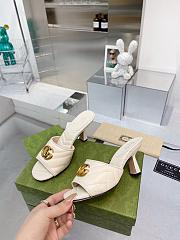 Gucci GG Slides White Heel 7.5 cm - 3